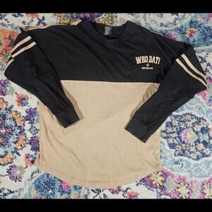 NOLA S&G brand WHO DAT New Orlens Saints long sleeve shirt